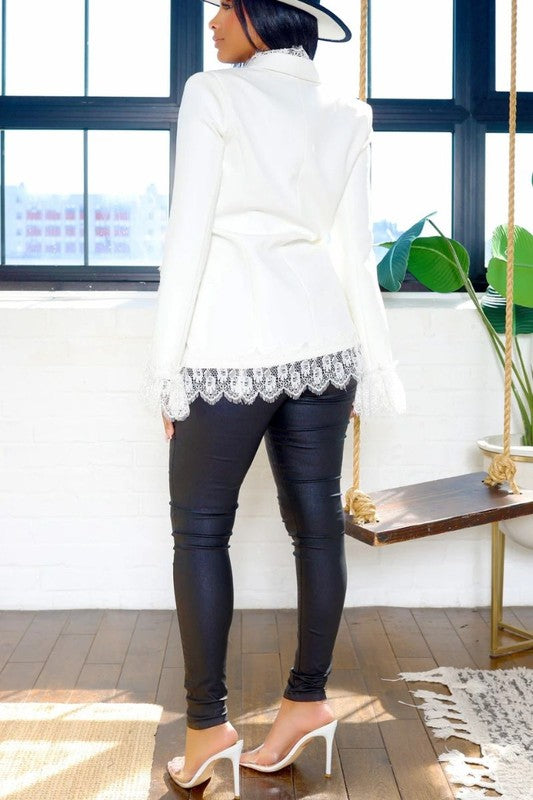 Graceful Lace Blazer