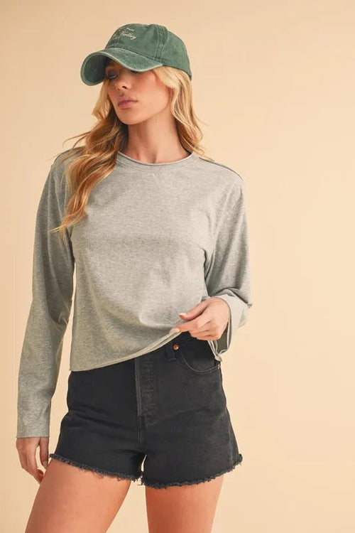 Aemi+Co Round Neck Long Sleeve T-Shirt